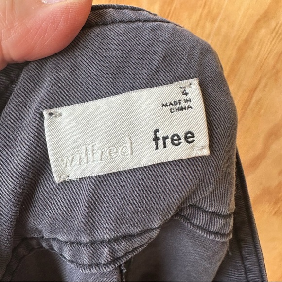 Wilfred Free Aritizia Wide Leg Gray Tencel Cropped Pant - Picture 6 of 10